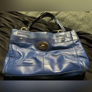 Gorgeous blue leather Coach bag
